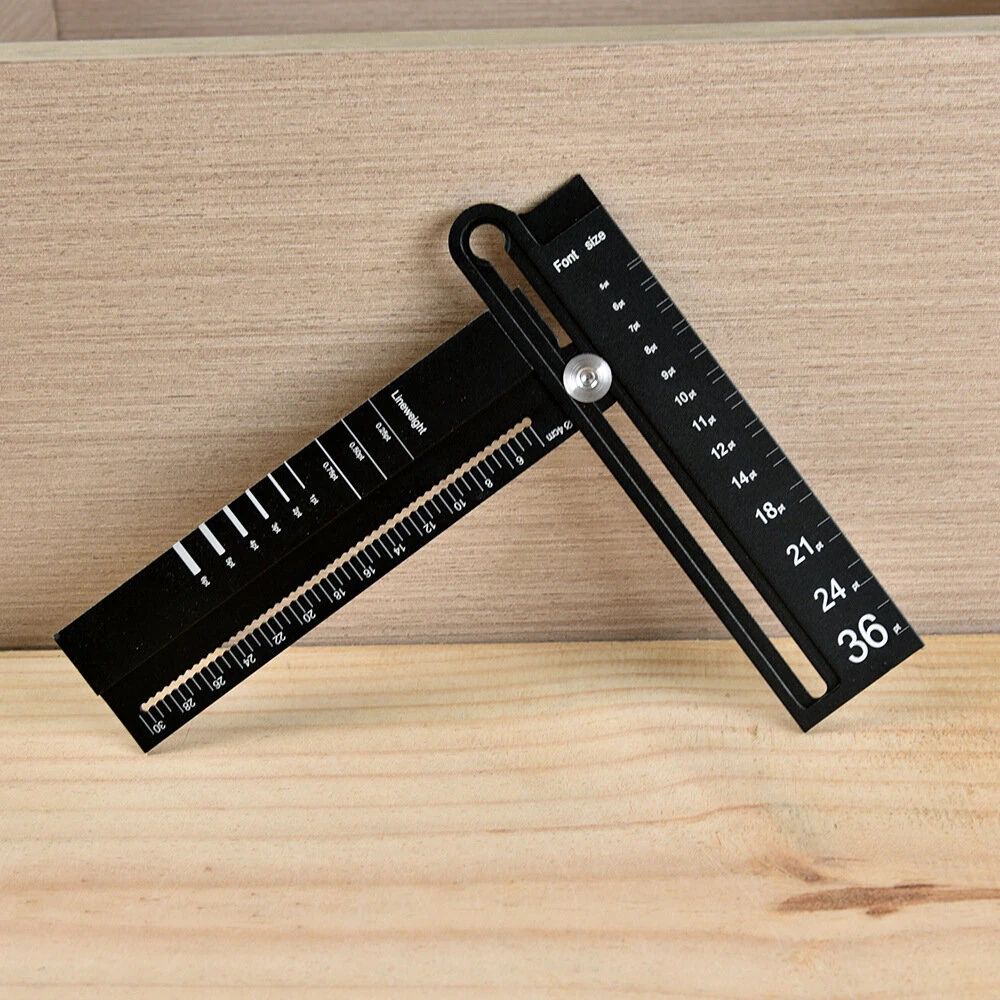 Multifunctional Aluminum Alloy Ruler - High Precision 0.1cm Measuring Tool | Angle Ruler & Compass - Image 5