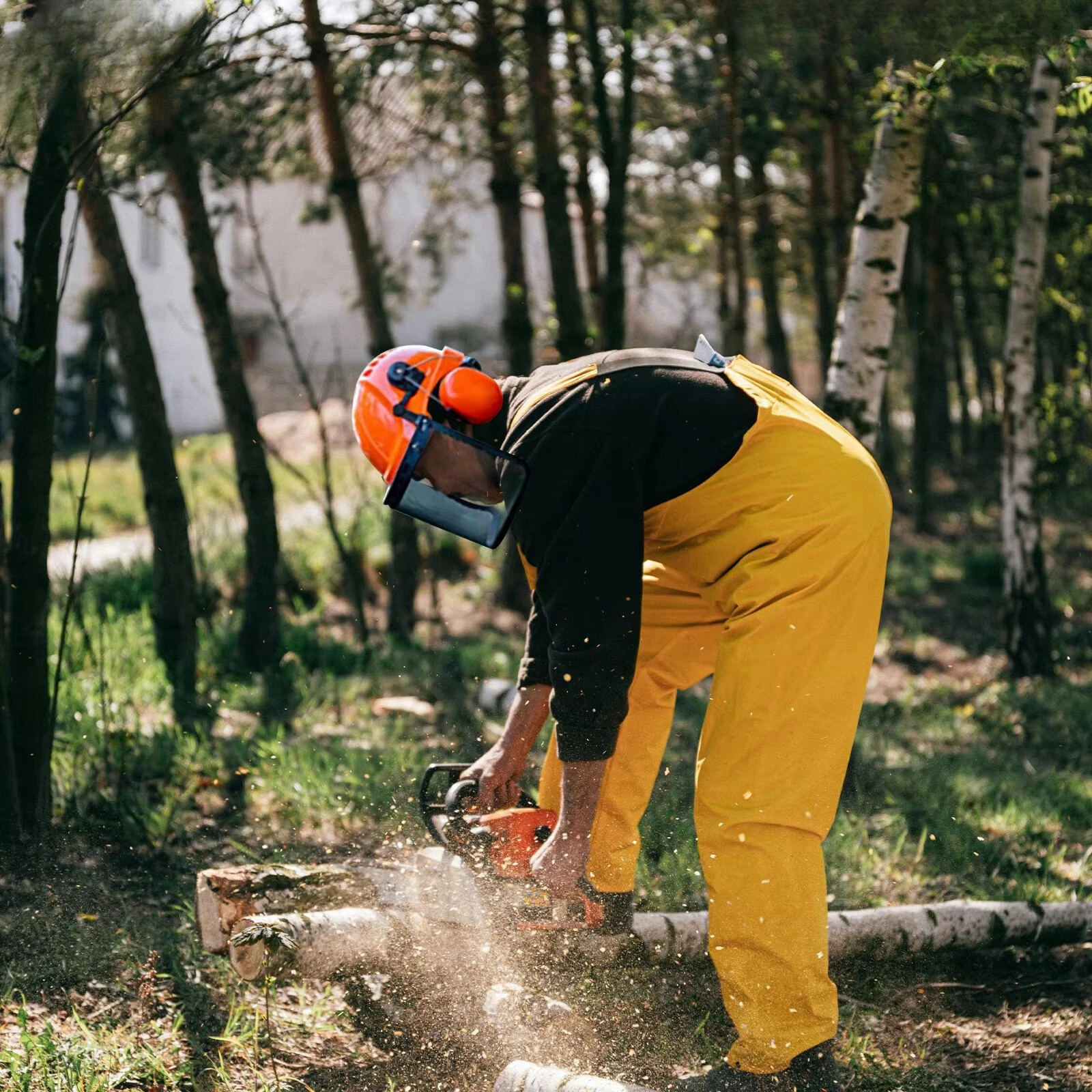 Forestry Safety Helmet System with Ear Muffs & Face Shield | Chainsaw Hard Hat - Image 5