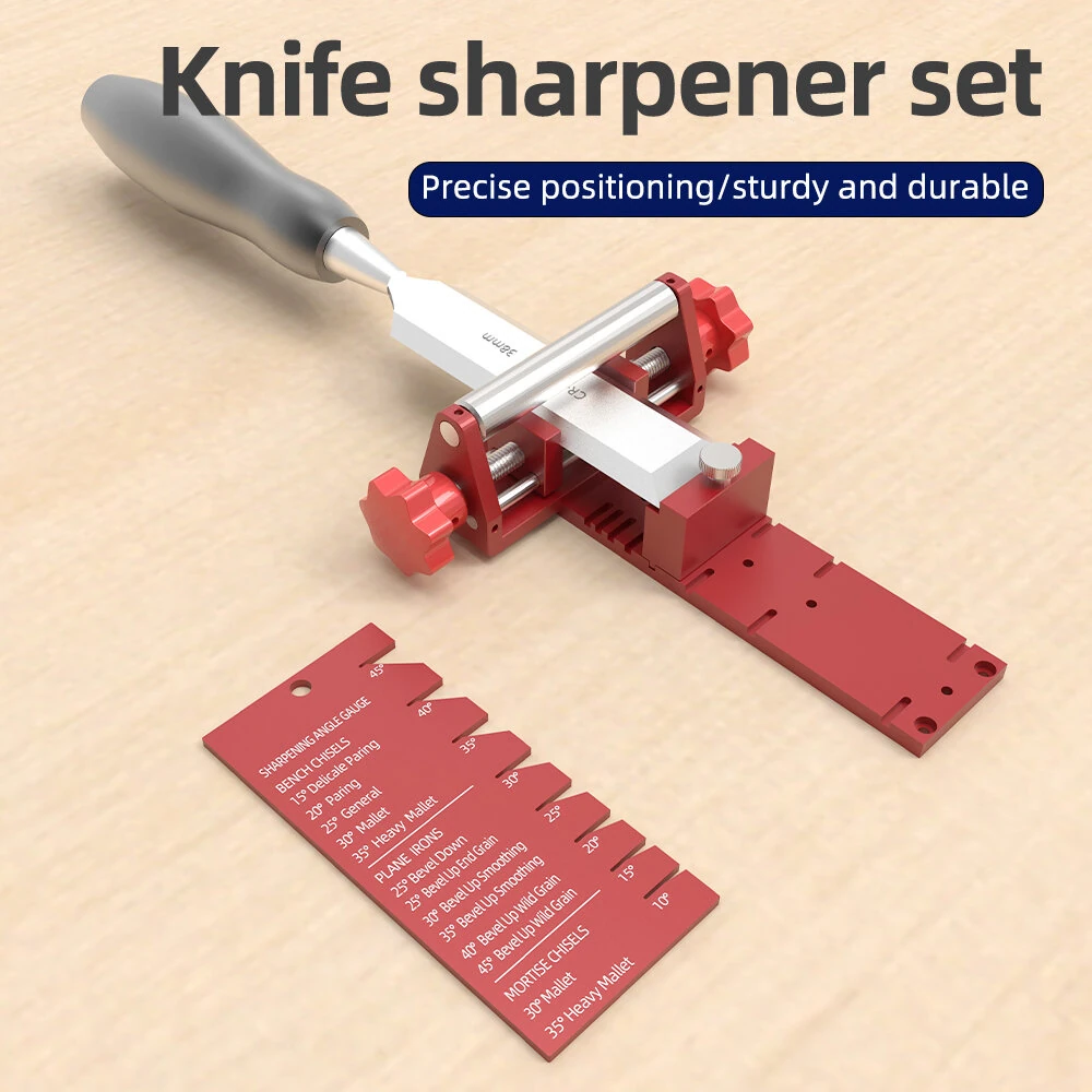 ENJOYWOOD Chisel Sharpening Jig & Honing Guide | 0.12-2.9In Width | 10-45° Angle Fixture - Image 2