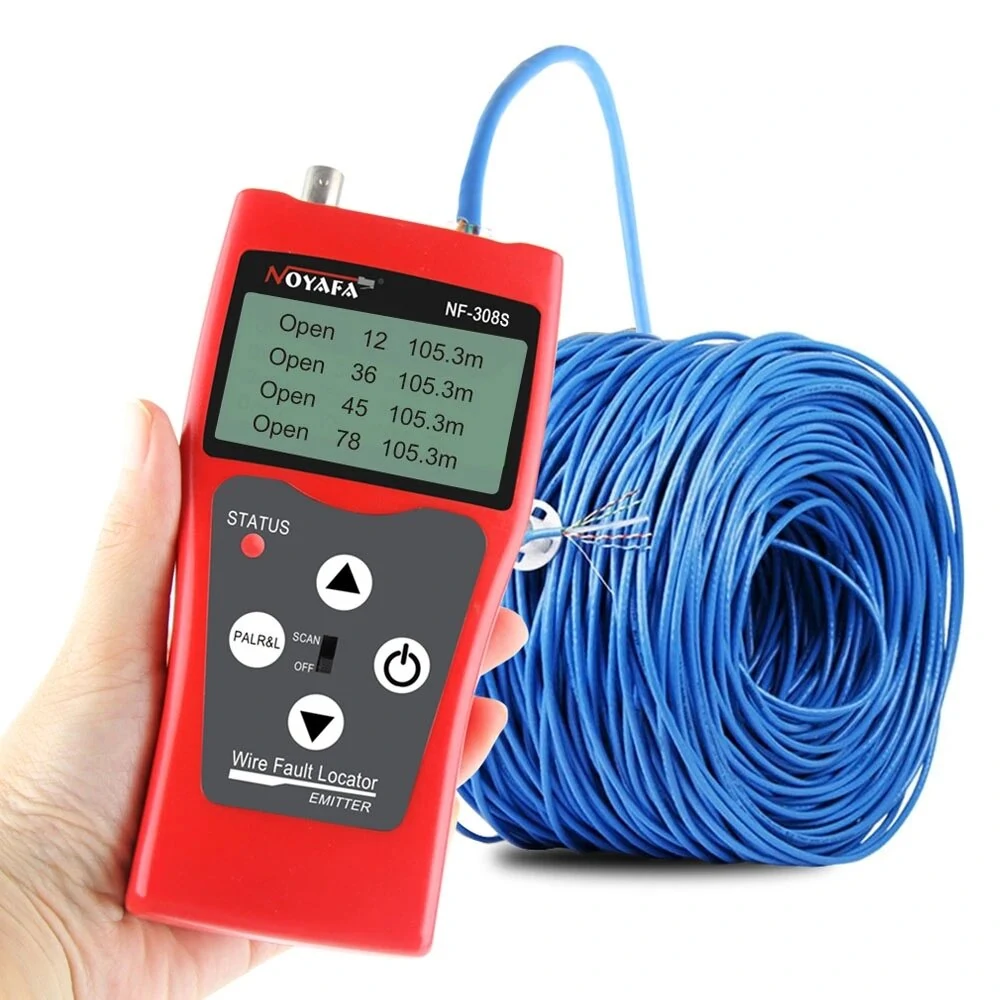 NOYAFA NF-308S Network Cable Tester - Wiremap & Length Measurement - LCD Display - Image 3