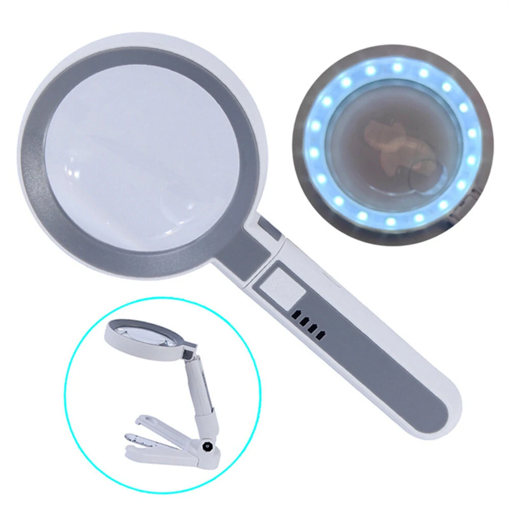 Portable 18-LED Magnifying Glass | 5x & 11x Folding Lens for Precision Repair - Image 2