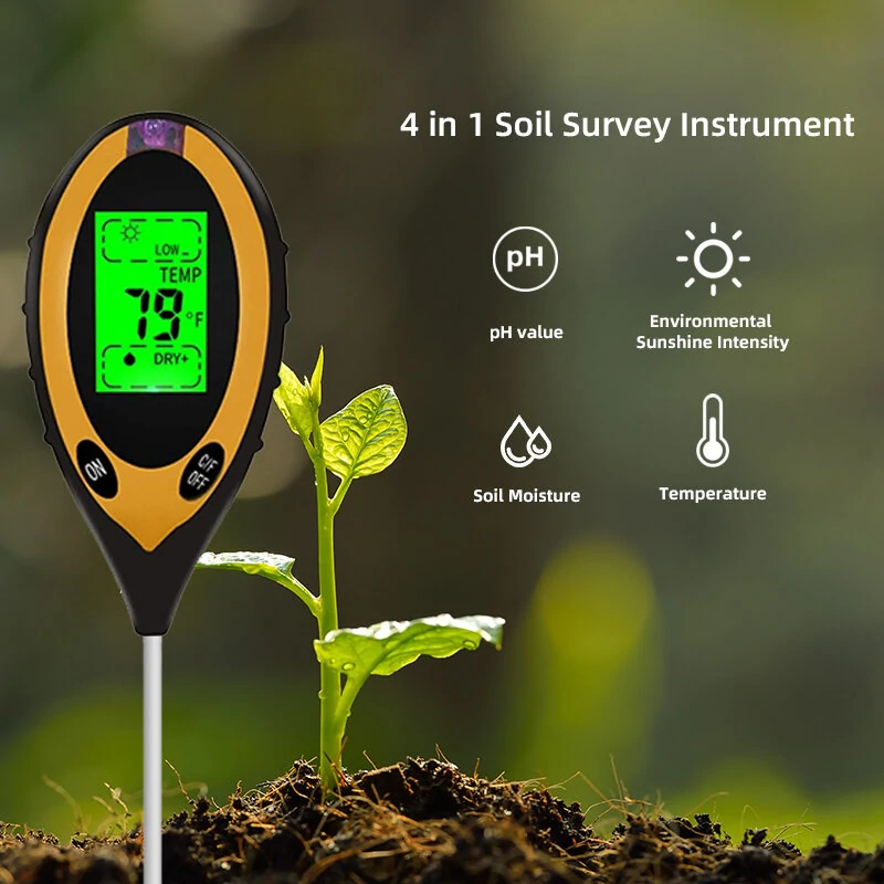 4-in-1 Soil Tester | Moisture, pH, Light & Temperature Meter for Plants - Image 2