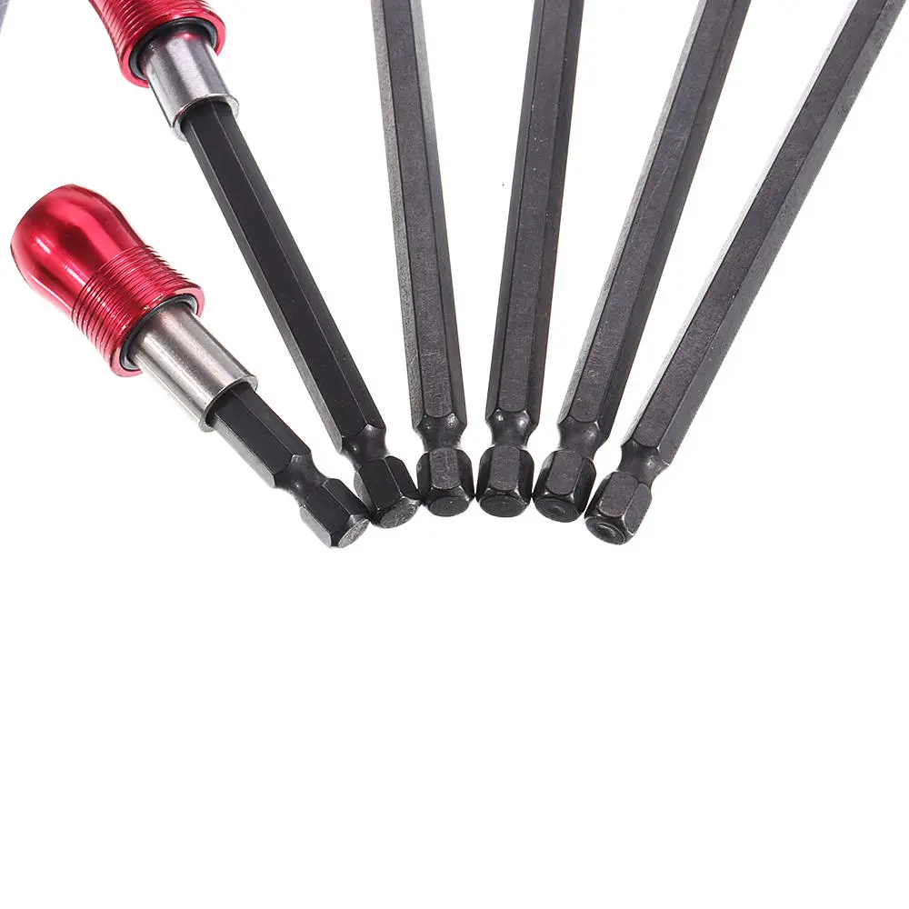 Drillpro 6pcs Quick Release Bit Holder - 1/4 Inch Hex Shank - 60-300mm Extension Bar - Image 4