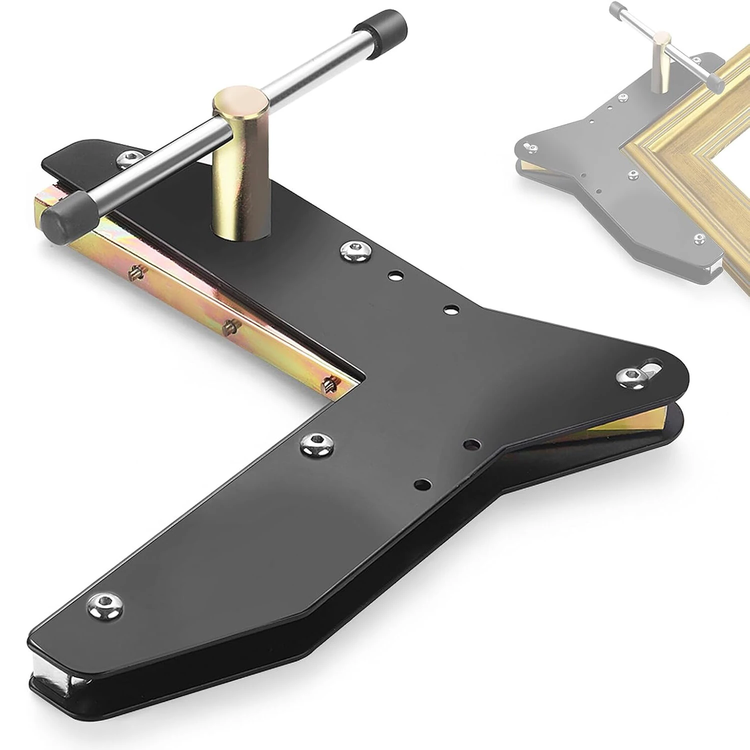 Max Corner Clamp Gauge - Heavy Steel & Solid Brass - Woodworking Miter Clamp for Door Window Frame Assembly - Image 2