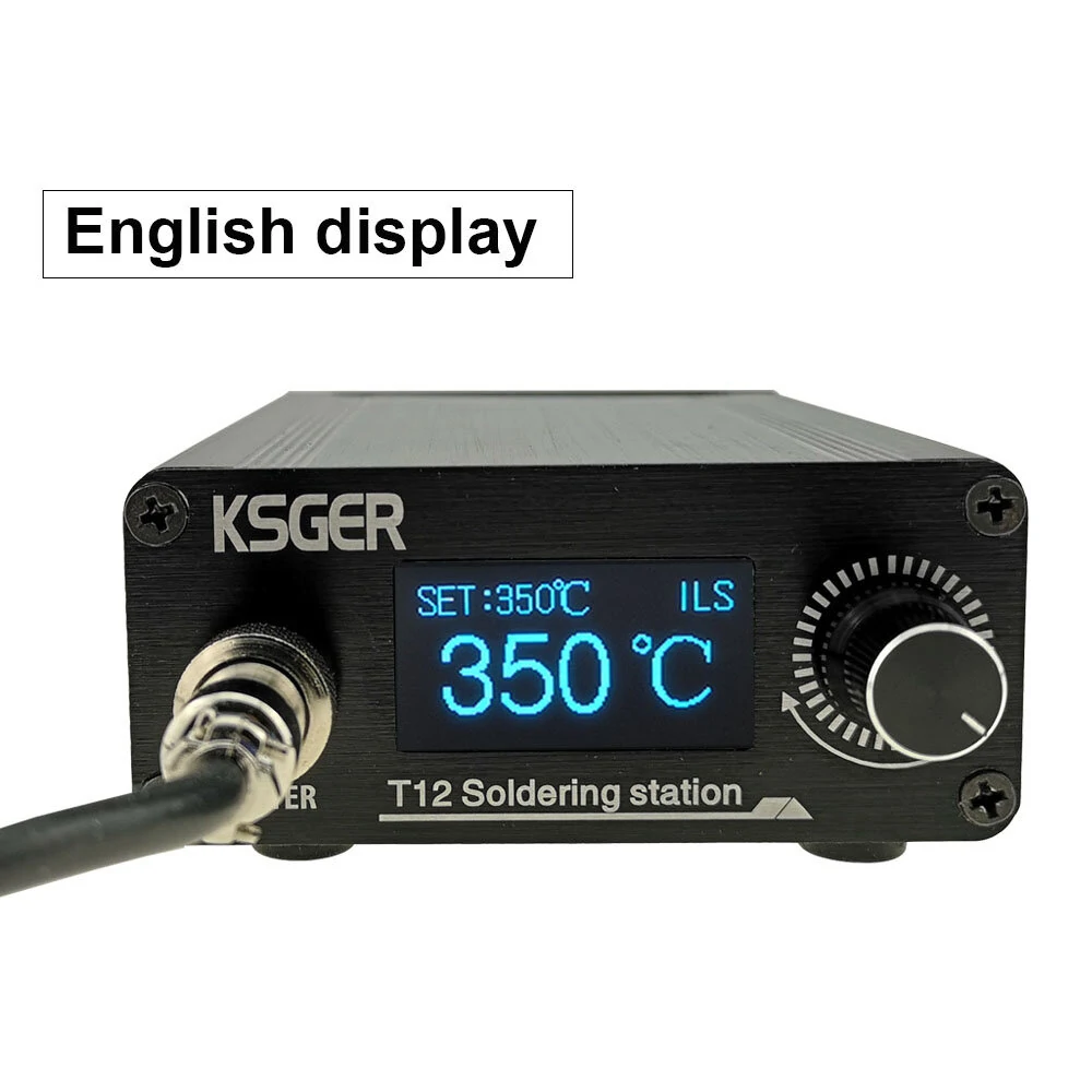 KSGER T12 Soldering Iron Station | Quick Heat 8s | OLED DIY Plastic Handle with 3 T12 Tips - Image 5
