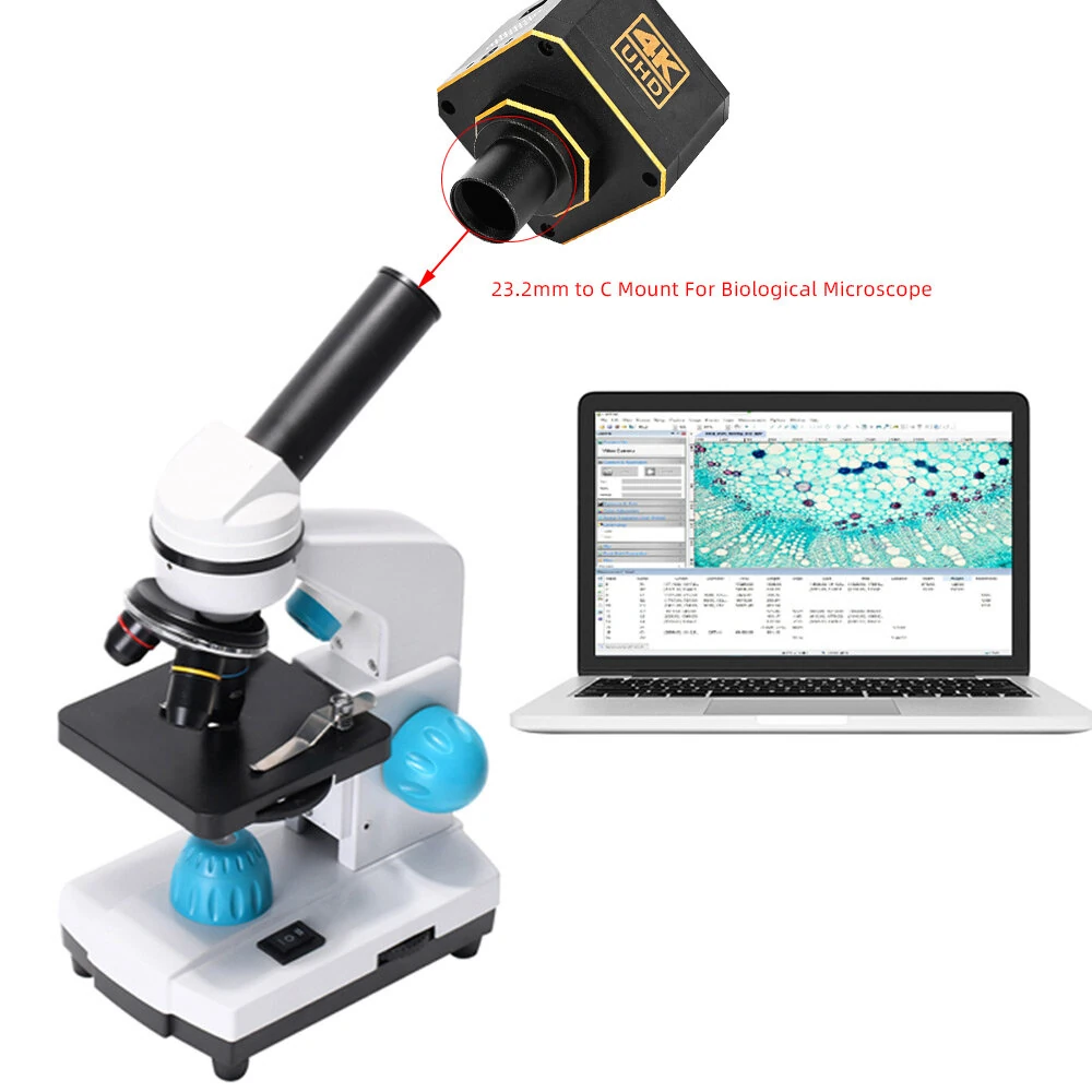 HAYEAR 23.2mm to C-Mount Adapter | Microscope Eyepiece Camera Connector | High-Quality Metal - Image 4