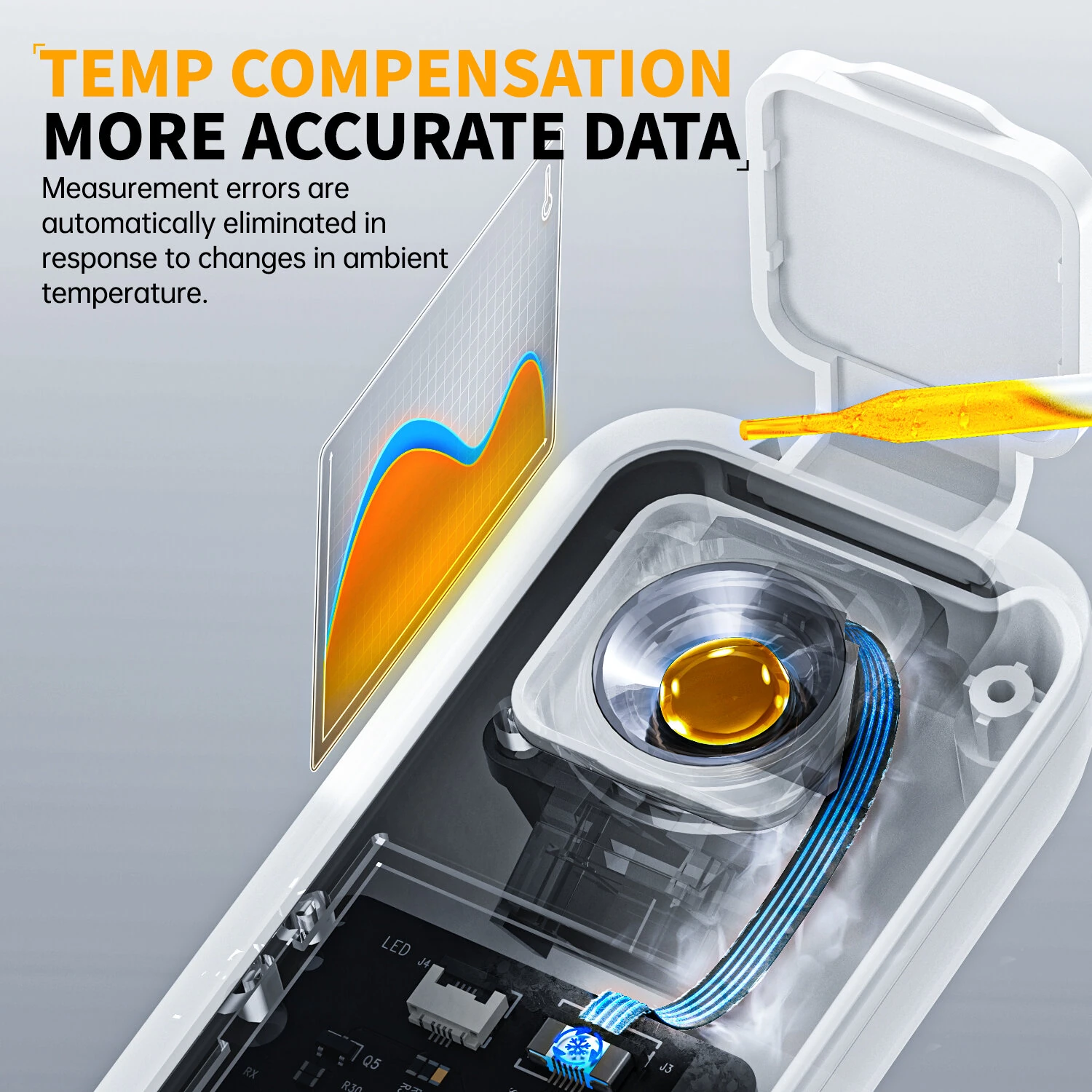 FNIRSI JBM-10 Digital Brix Refractometer | 0-32% High Precision ±0.2% | IPS Display Type-C Charging - Image 5