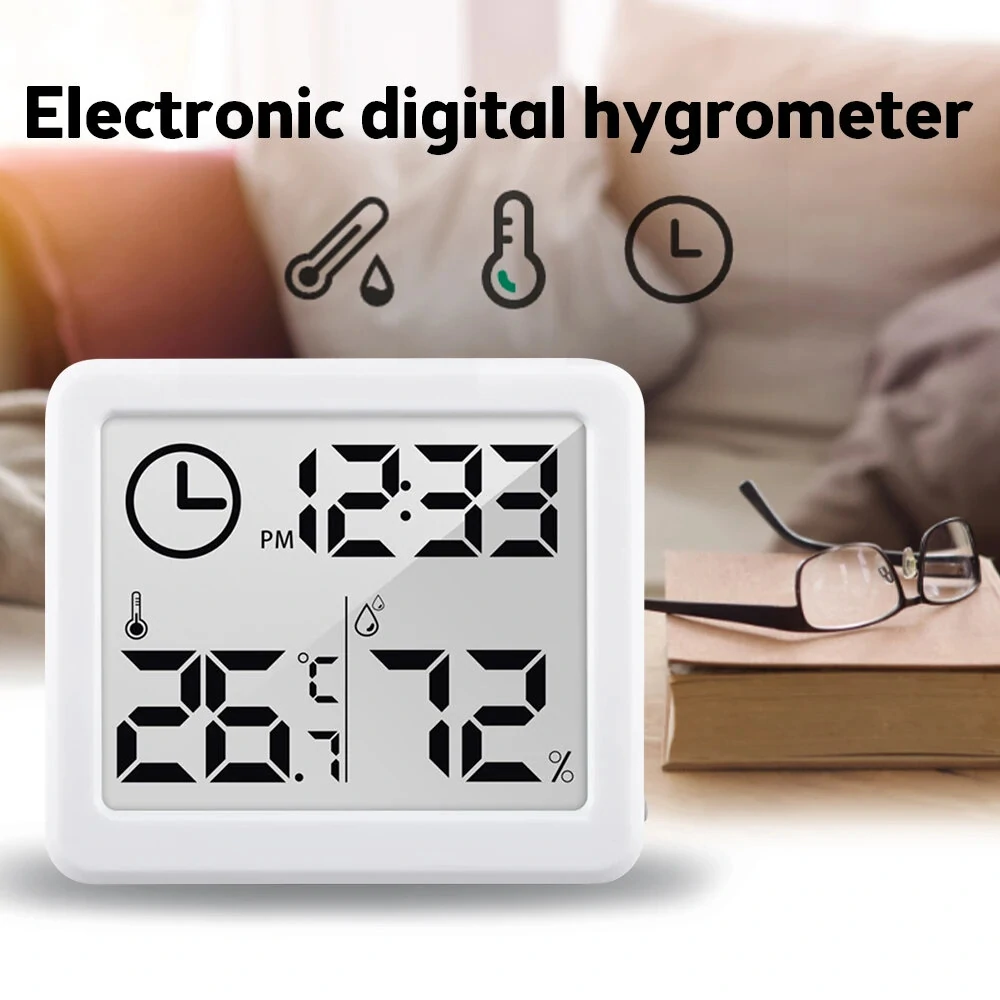 Smart Digital Thermometer Hygrometer - 3.2 Inch LCD Display - Automatic Temperature Humidity Monitor - Image 5