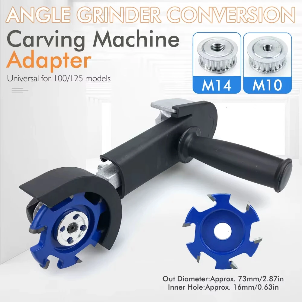 Angle Grinder to Sculpting Carver Adapter - ABS & Alloy Steel - Fits 100 115 125 - Image 3