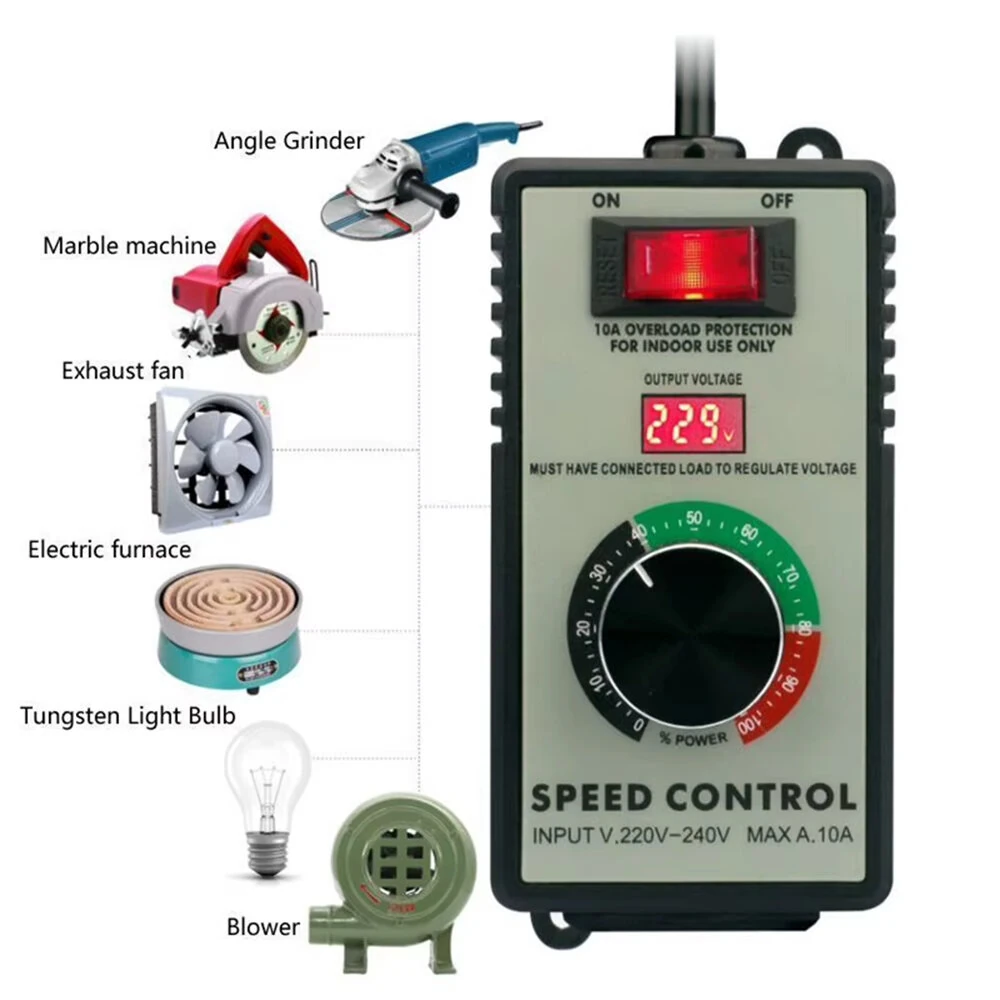 Voltage Stabilizer AC 220V 4000W | Adjustable Speed Controller with LED Display - Image 2