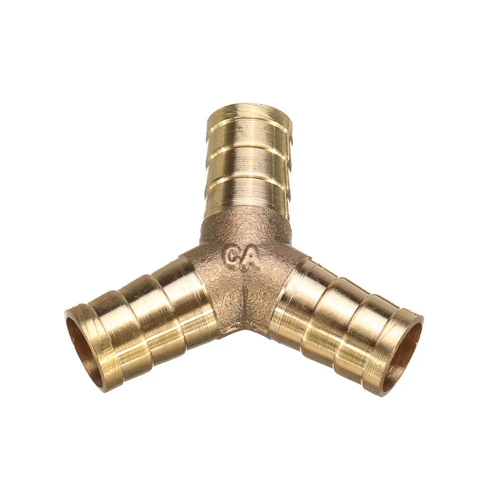 Pagoda Adapter - 4pcs Brass Y Shape 3 Way Fitting for 6/8/10/12mm Pneumatic Hose - Image 3