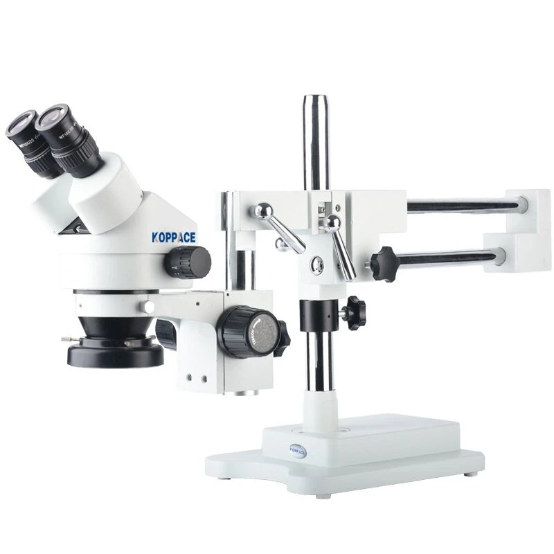 KOPPACE Stereo Microscope 3.5X-90X | 144 LED Ring Light & Boom Stand for Phone Repair - Image 2
