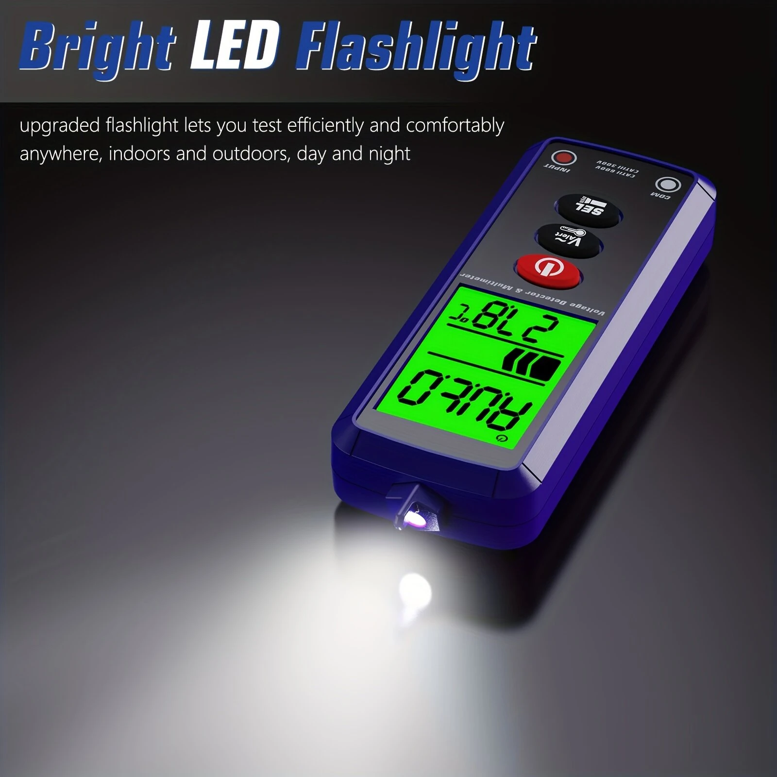 Automatic Anti-burning Pen Multimeter | AC Voltage & Frequency Tester | Non-Contact Voltmeter with Flashlight - Image 5