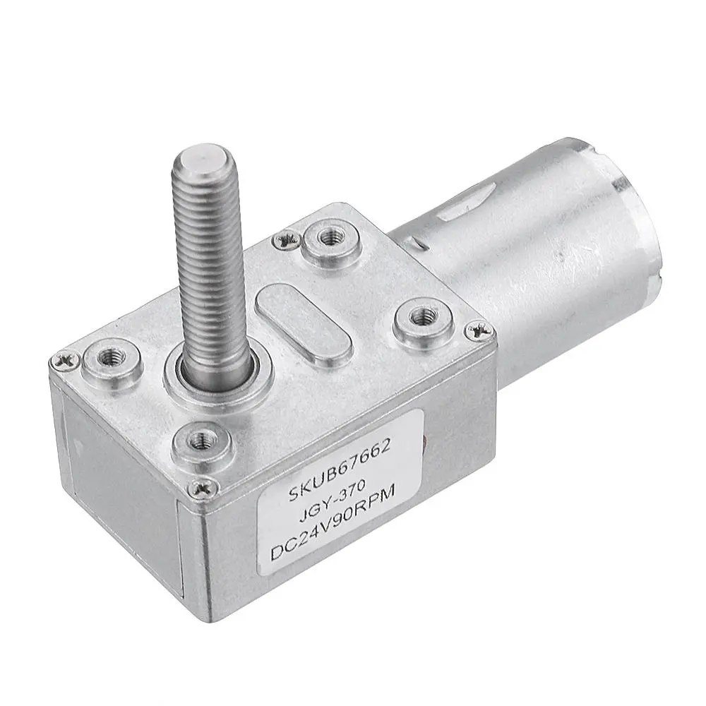Machifit JGY370 24V DC Worm Gear Motor - Self-Locking | 10-150 RPM - Image 3