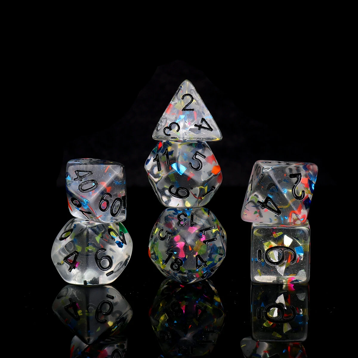 7Pcs Galaxy Polyhedral Dice Set - Resin Mirror D&D RPG Table Game Gift - Image 4