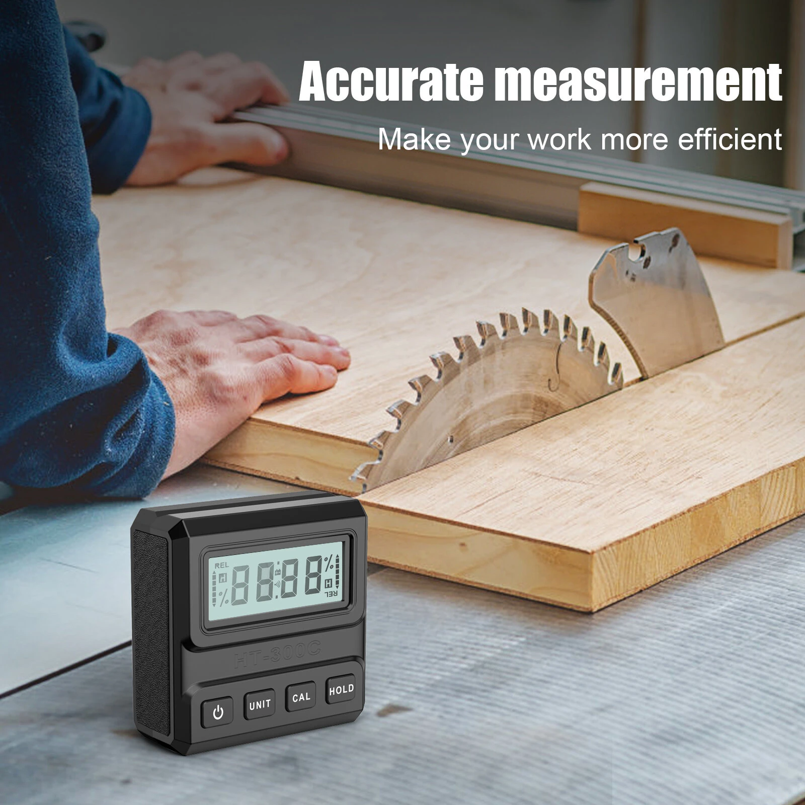 HT-300C Digital Level Inclinometer Protractor | 4x90° Range | Magnetic Base | ±0.1° Accuracy - Image 4