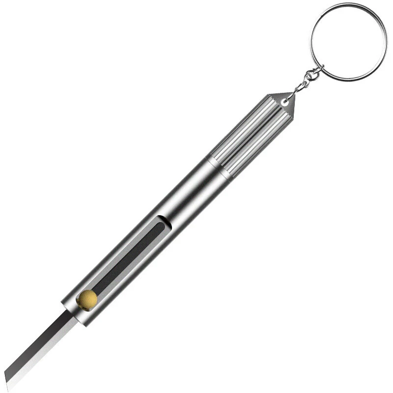 Multifunctional Mini Knife Tool - Flint Fire Starter & Whistle | Portable Outdoor Keychain - Image 3