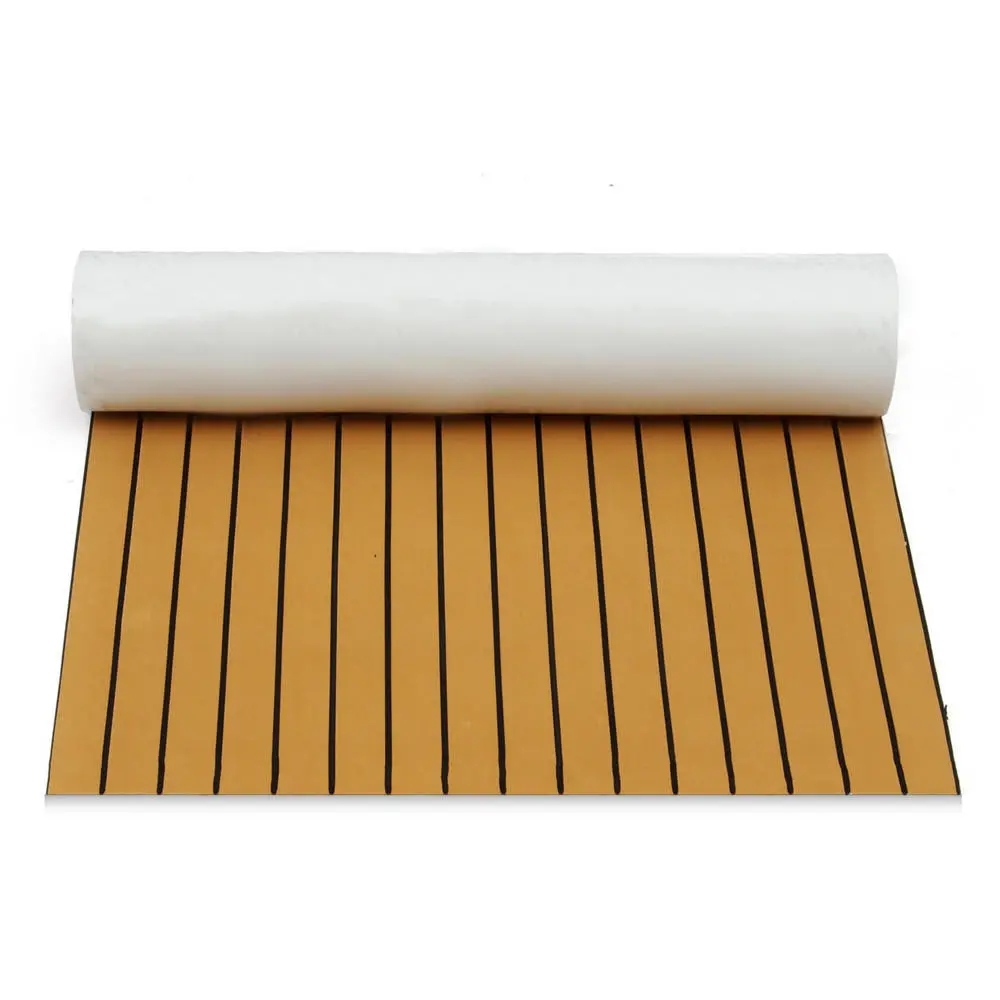 Gold and Black EVA Foam Faux Teak Decking - 900mm x 2400mm x 5.5mm Sheet for Boat Yacht - Image 2
