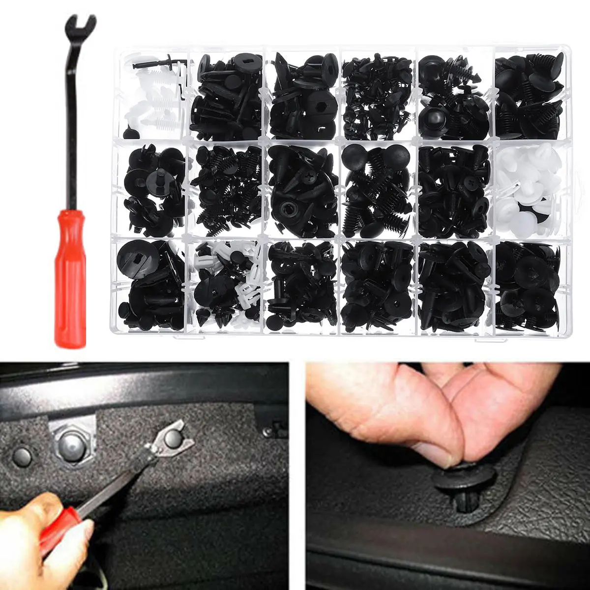 477Pcs Universal Car Bumper Fastener Kit - Rivet Clip & Expansion Screw Tool - Image 2