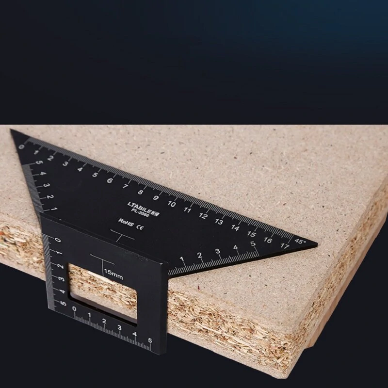 Multifunctional Right Angle Ruler 45/90 Degree | Aluminum Alloy T-Shape for Woodworking - Image 3