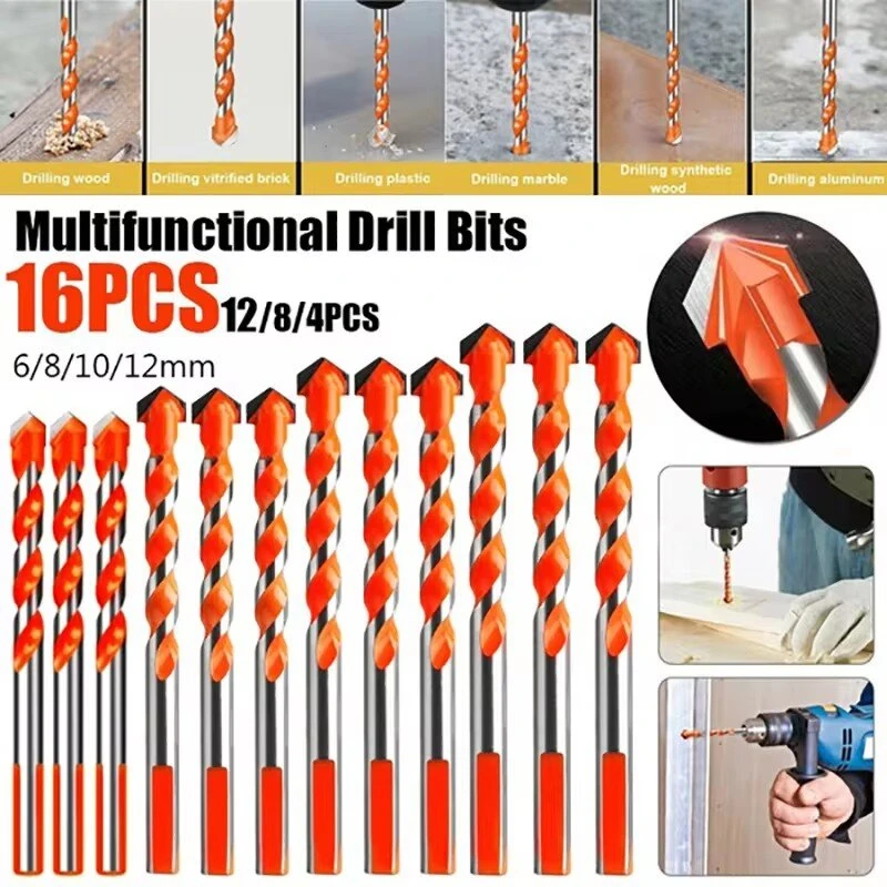 Tungsten Carbide Drill Bit Set - 16PC 3-12mm for Concrete Tile Metal Wood - Image 2