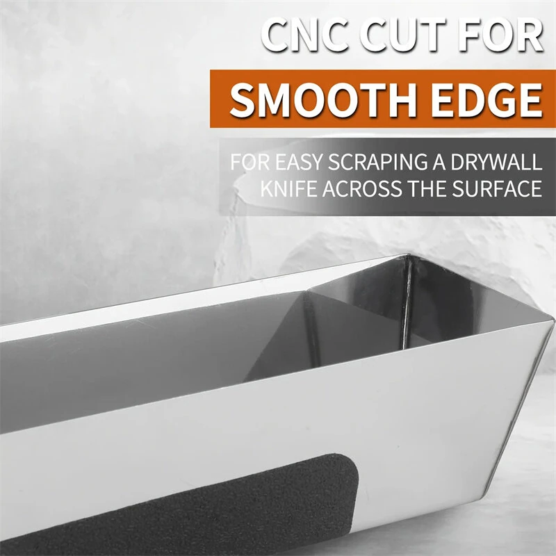 Stainless Steel Drywall Mud Pan - 10 Inch Non-Slip Grip & Leakproof - Image 3