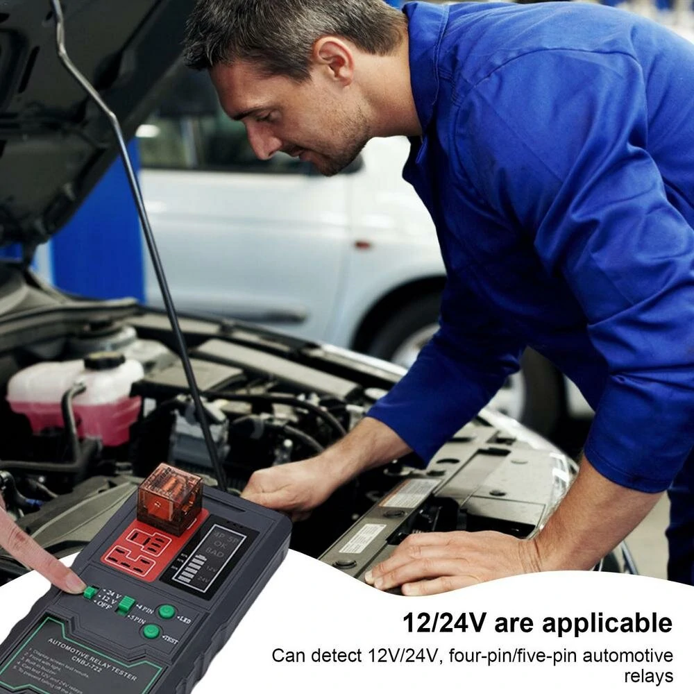 Jit Car Relay Tester 12V/24V with LED Screen | 4pin/5pin Tool & Large Battery - Image 3
