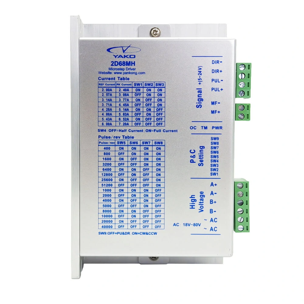 YAKO 2D68MH Stepper Motor Driver | 2 Phase | AC18-80V Drive Voltage - Image 4