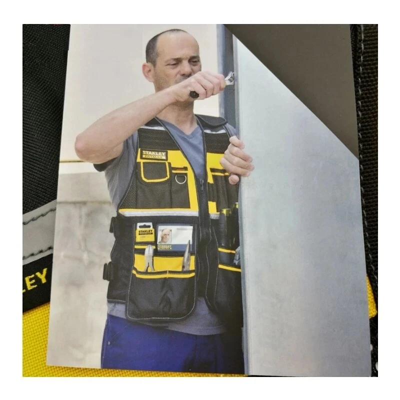 Multi-pocket Work Tool Vest - Adjustable Strap & Reflective Safety Strip - Image 5