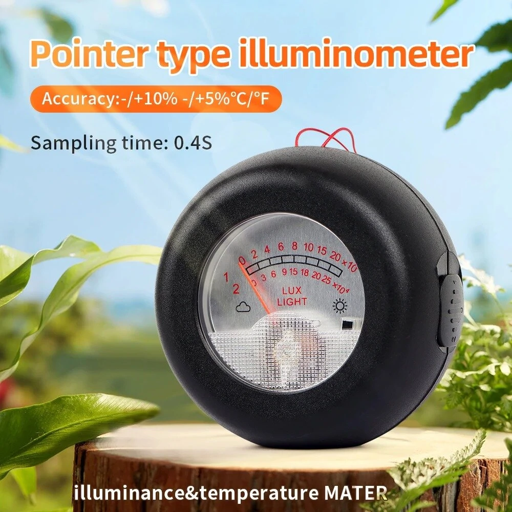 2-in-1 Light Meter Thermometer | 0.1-250,000 Lux High Precision Sensor | Dual Display for Plants & Work - Image 2