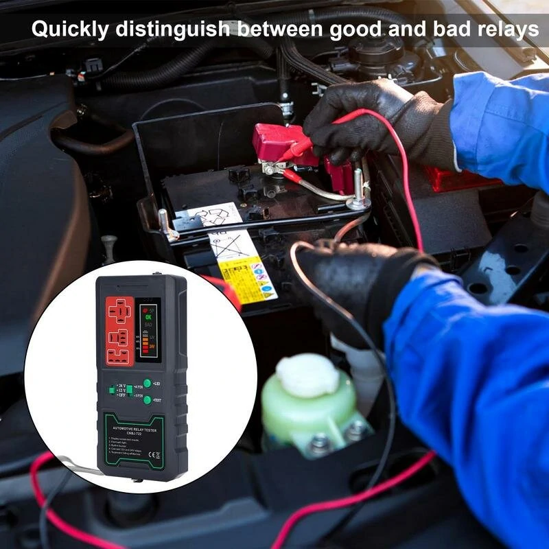 Jit Car Relay Tester 12V/24V with LED Screen | 4pin/5pin Tool & Large Battery - Image 2