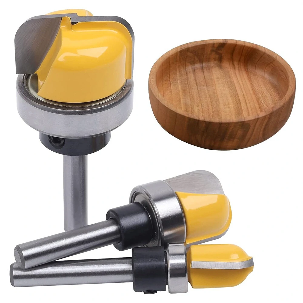 3pcs Multi-size Shank Round Nose Router Bits with Bearing | Carbide Woodworking Cutter - Image 3
