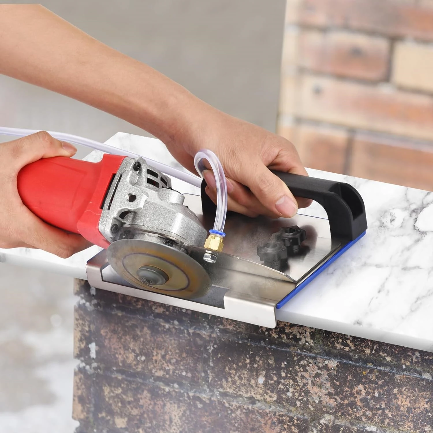 45 Degree Grinder Jig - Tile Chamfering Tool with Secure Clamping | Stainless Steel & ABS Construction for Ceramic Stone Cutting - Image 3
