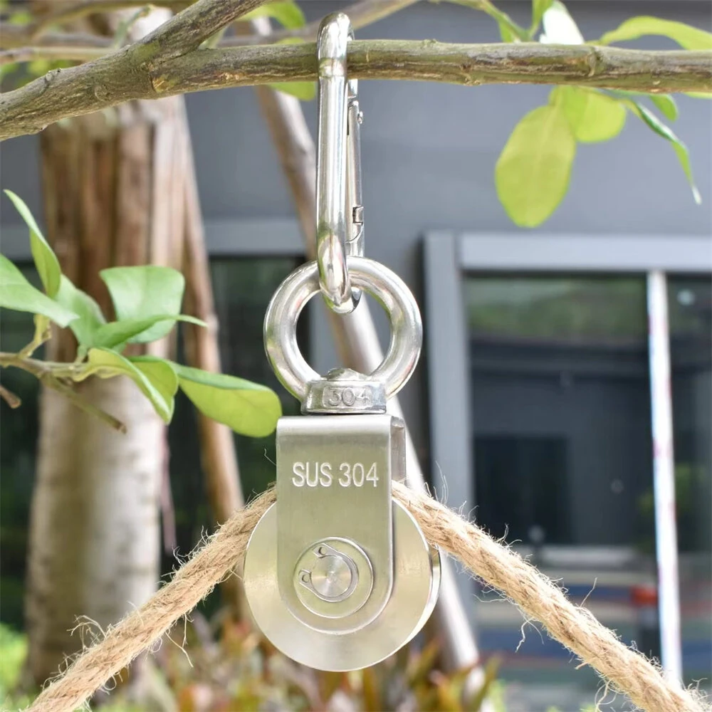304 Stainless Steel Swivel Pulley | 280kg Load | 360° Rotation | Ultra Silent Duplex Bearing - Image 5