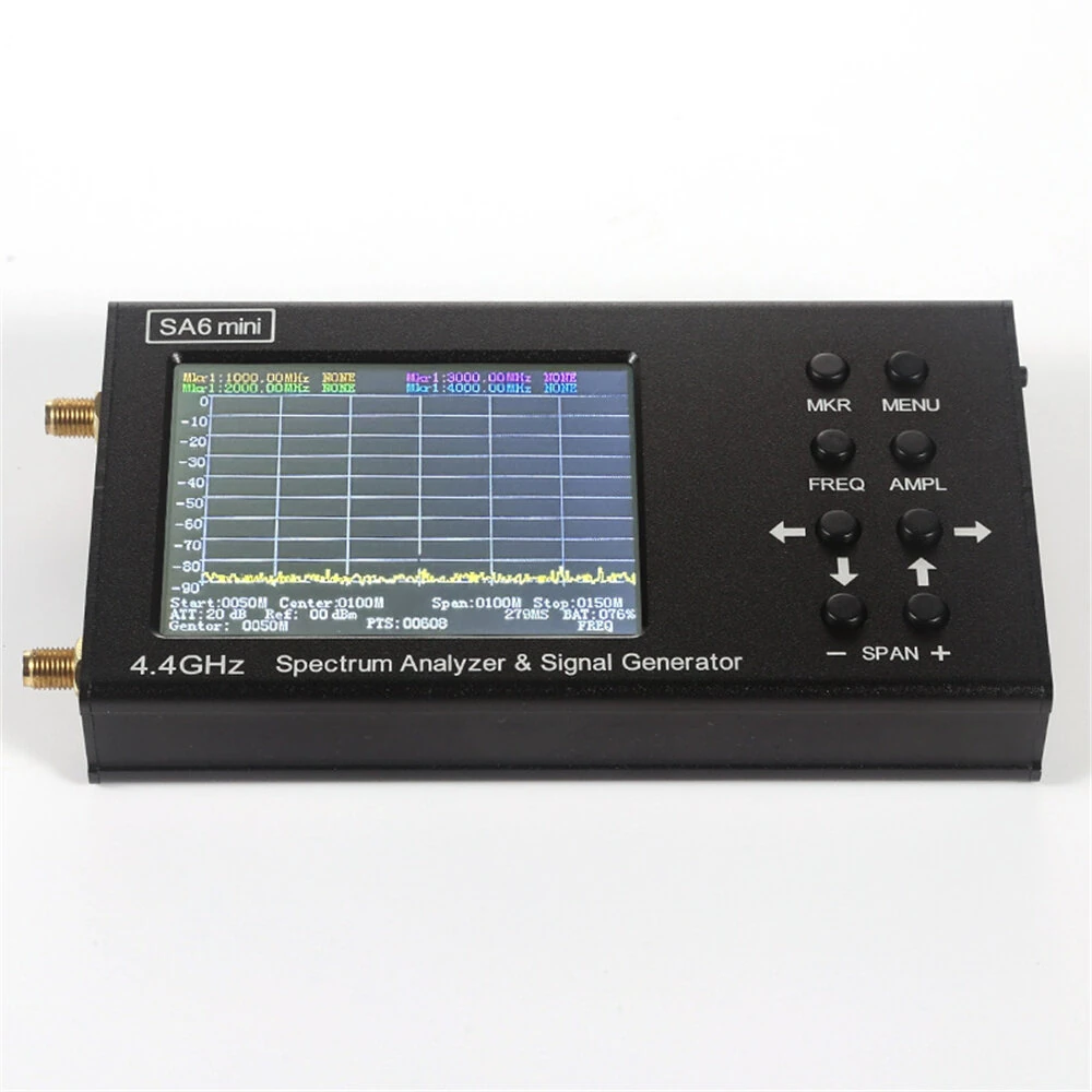 SA6 Mini Spectrum Analyzer 35-4400MHz | Portable Signal Tester | 75dB Dynamic Range - Image 3