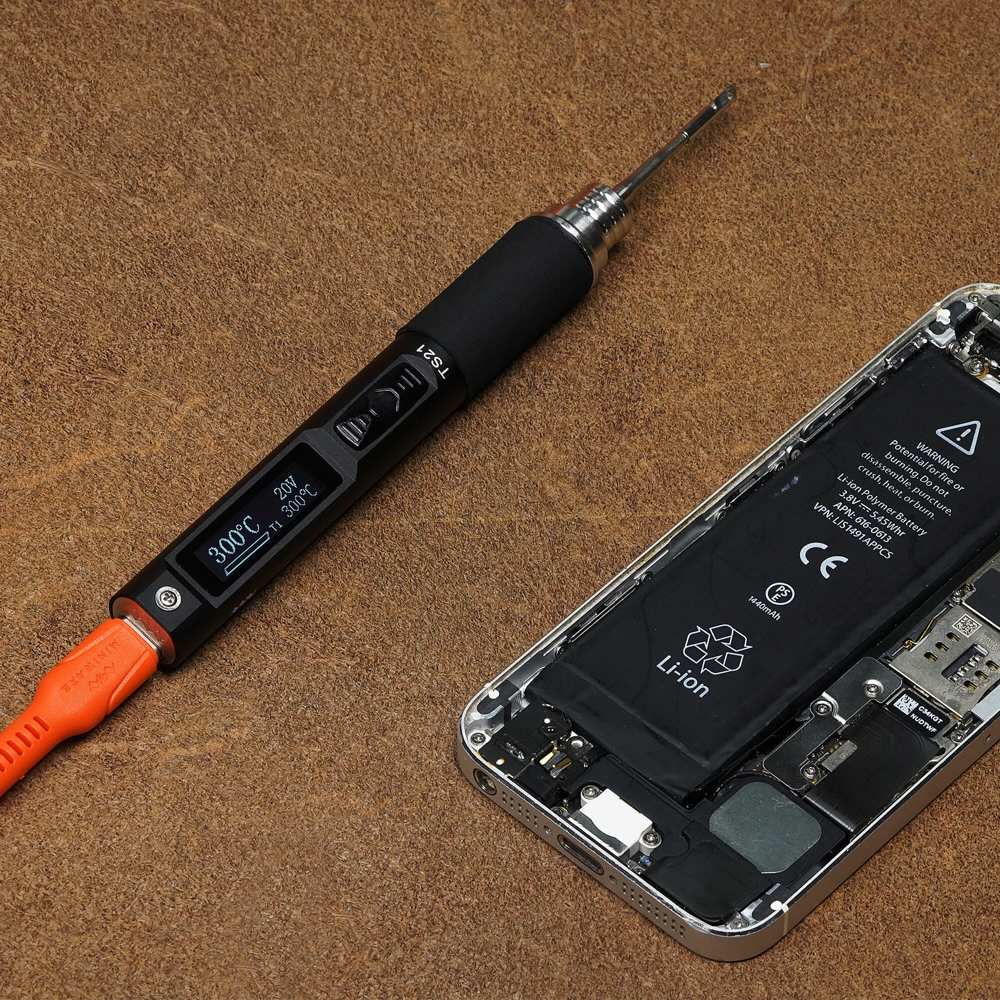 TS21 Precision Soldering Iron 100W | USB-C Fast Heat | Adjustable Temp & OLED Display - Image 4