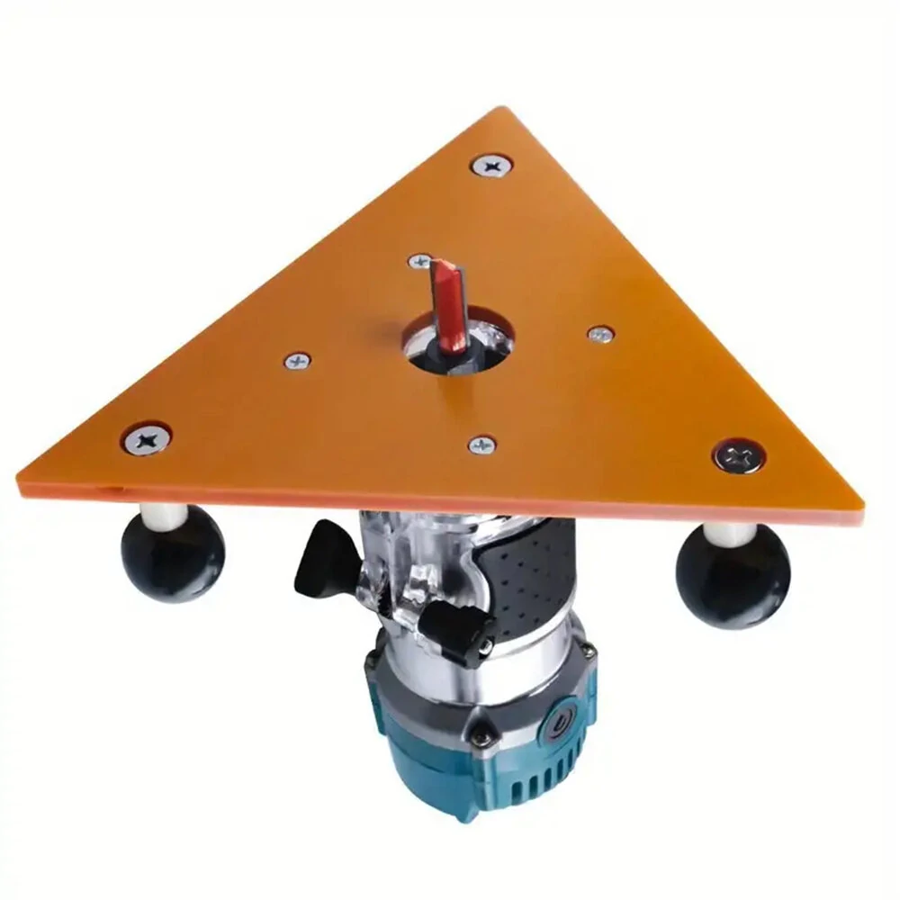 Woodworking Router Base Plate - Triangular Milling Groove & Chamfering Flip Plate - Image 5