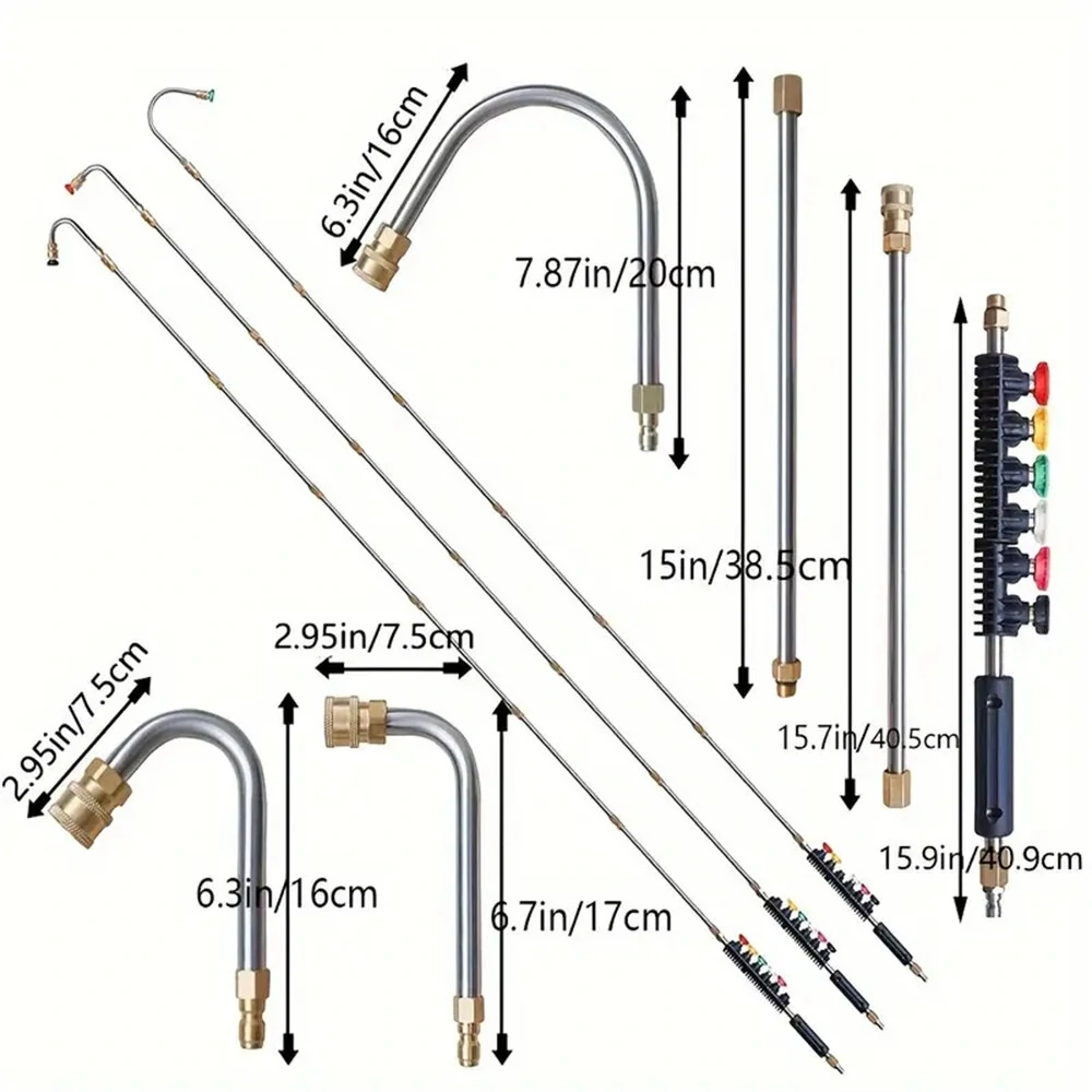 Karcher 16PCS High-Pressure Water Gun Set - 4000psi with Extended Rods & 5 Nozzles - Image 3