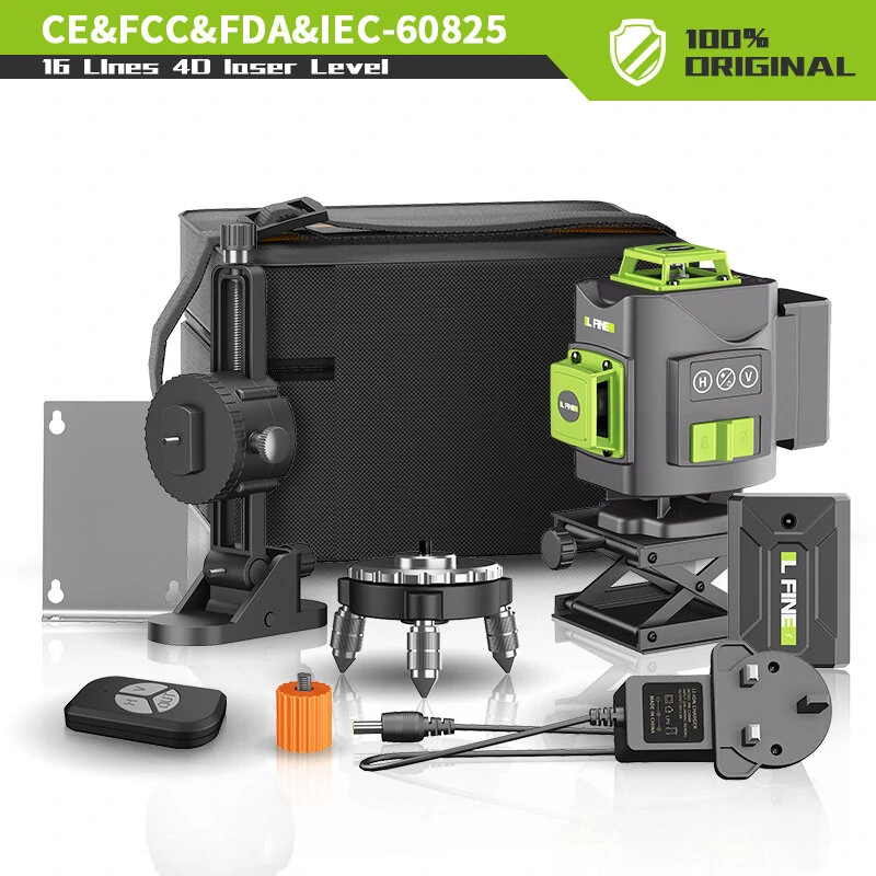 LFINE 4D 16-Line Green Laser Level | Self-Leveling ±1mm/7m | 30M Range - Image 2