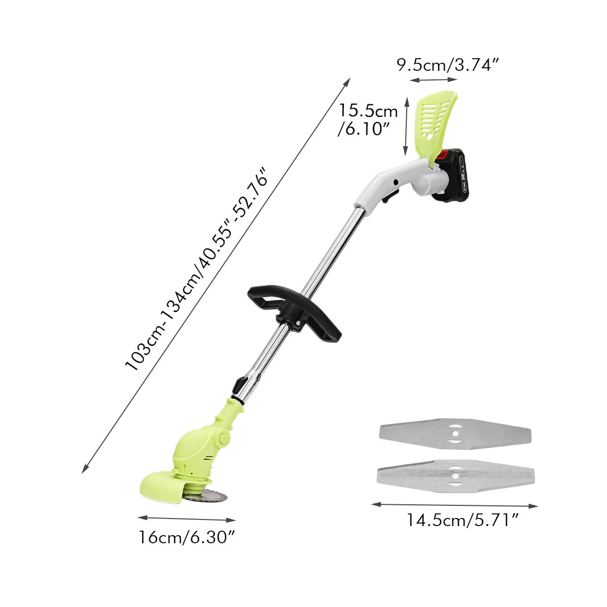 21V Cordless Grass Trimmer & Edger - Rechargeable Lawn Mower with Battery - Image 3