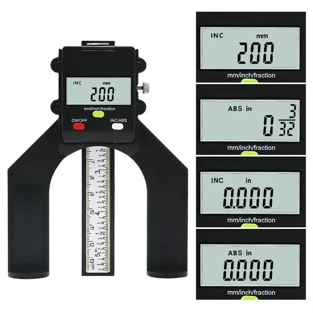 ETOPOO Digital Depth Gauge - 0.01mm Resolution, 80mm Range | High-Precision LCD Tool for Woodworking & Saw Blades - Image 2