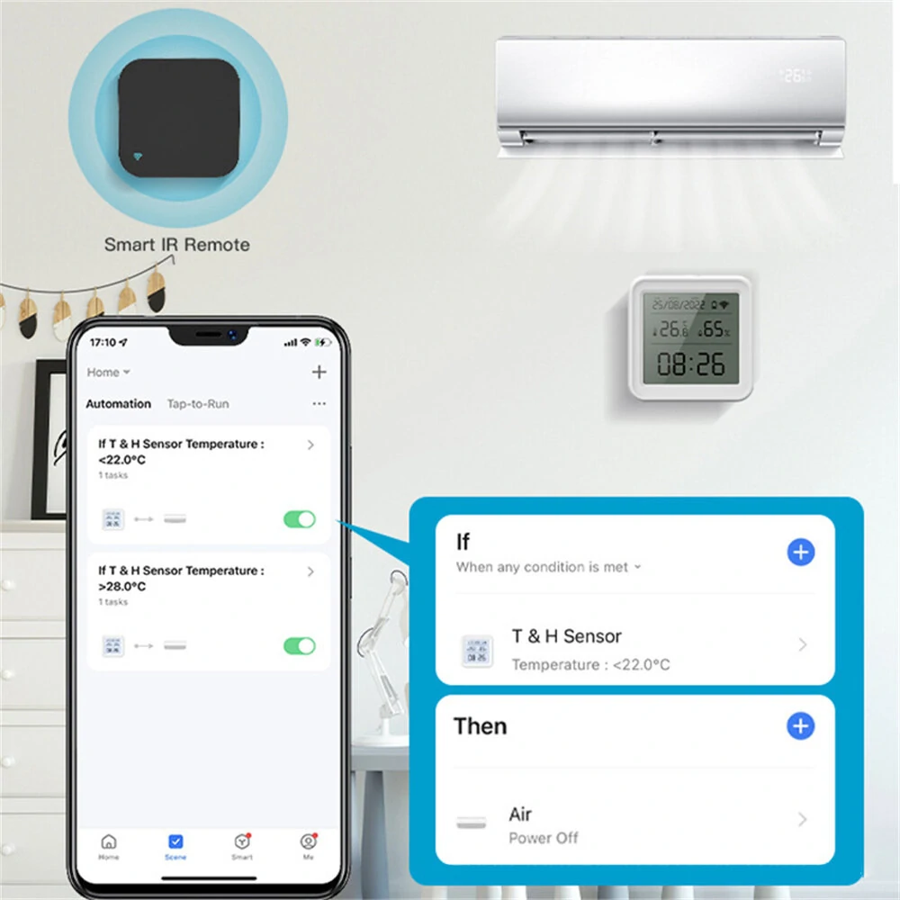 Tuya TH08 Wi-Fi Zigbee Temperature Humidity Sensor | Alexa Google Compatible | Wireless Home Monitoring - Image 4