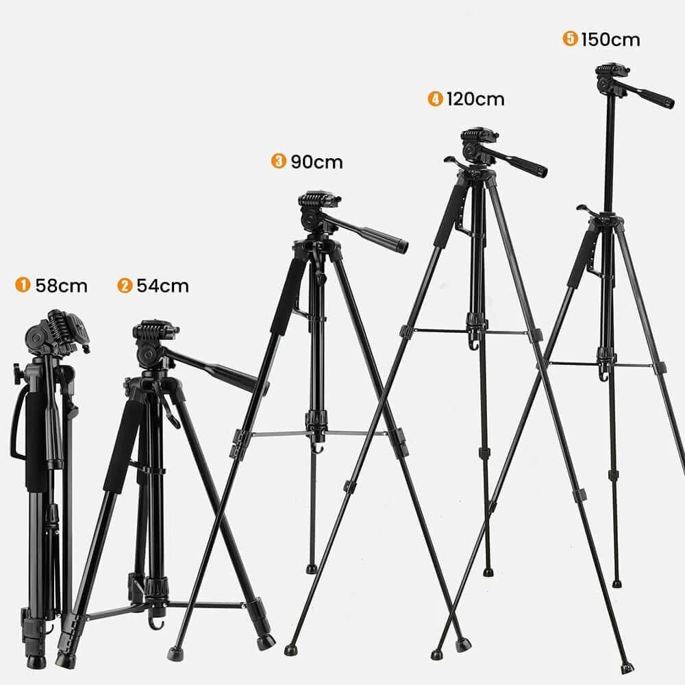 CIGMAN CAT01 Laser Tripod | 1.5M Height 10kg Load | 3-Way Pan Head & Bag - Image 2