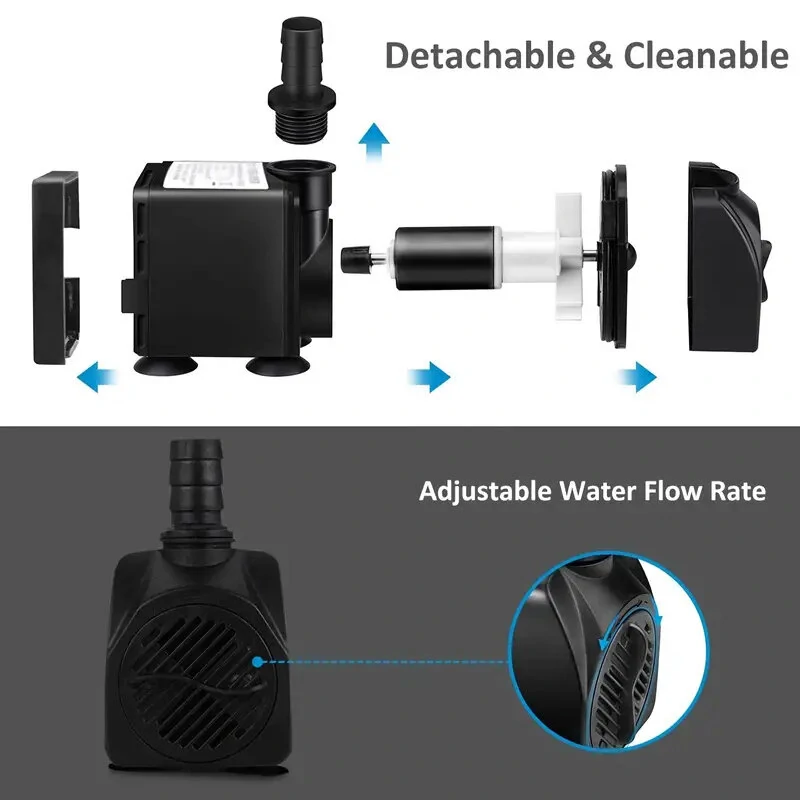 30W Ultra Quiet Submersible Water Pump | 550GPH High Lift for Aquariums & Ponds - Image 3
