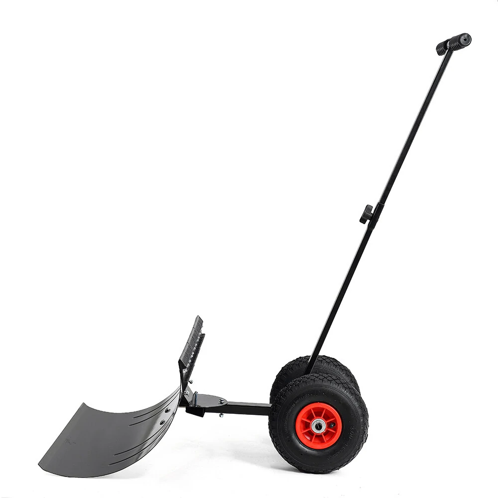 29 Inch Wheeled Snow Shovel - Adjustable Height & Multi-Angle Snow Pusher - Image 3