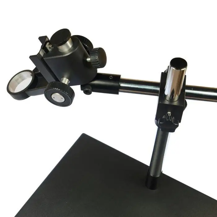 HAYEAR Dual-Arm Boom Stand | 50mm Ring Holder | Heavy Duty Metal Table Stand for Microscopes - Image 3