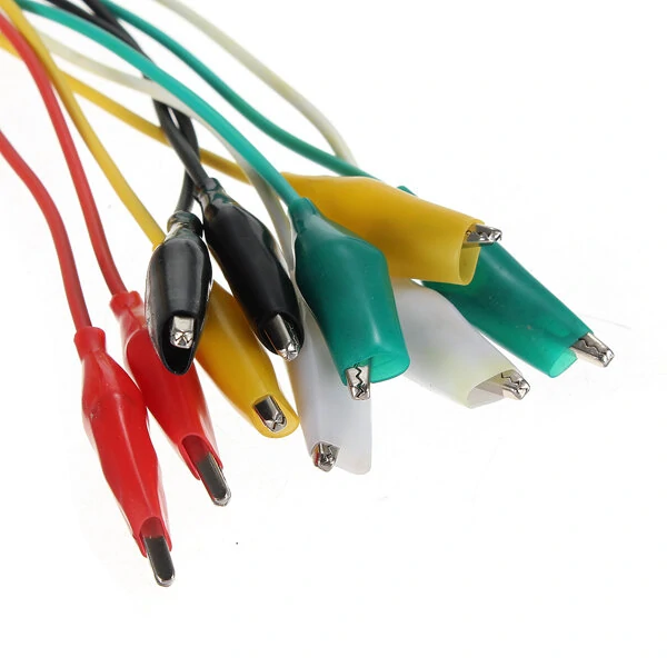 10pcs 50cm Alligator Clip Test Lead Wires | Double-ended Probe Cables - Image 3