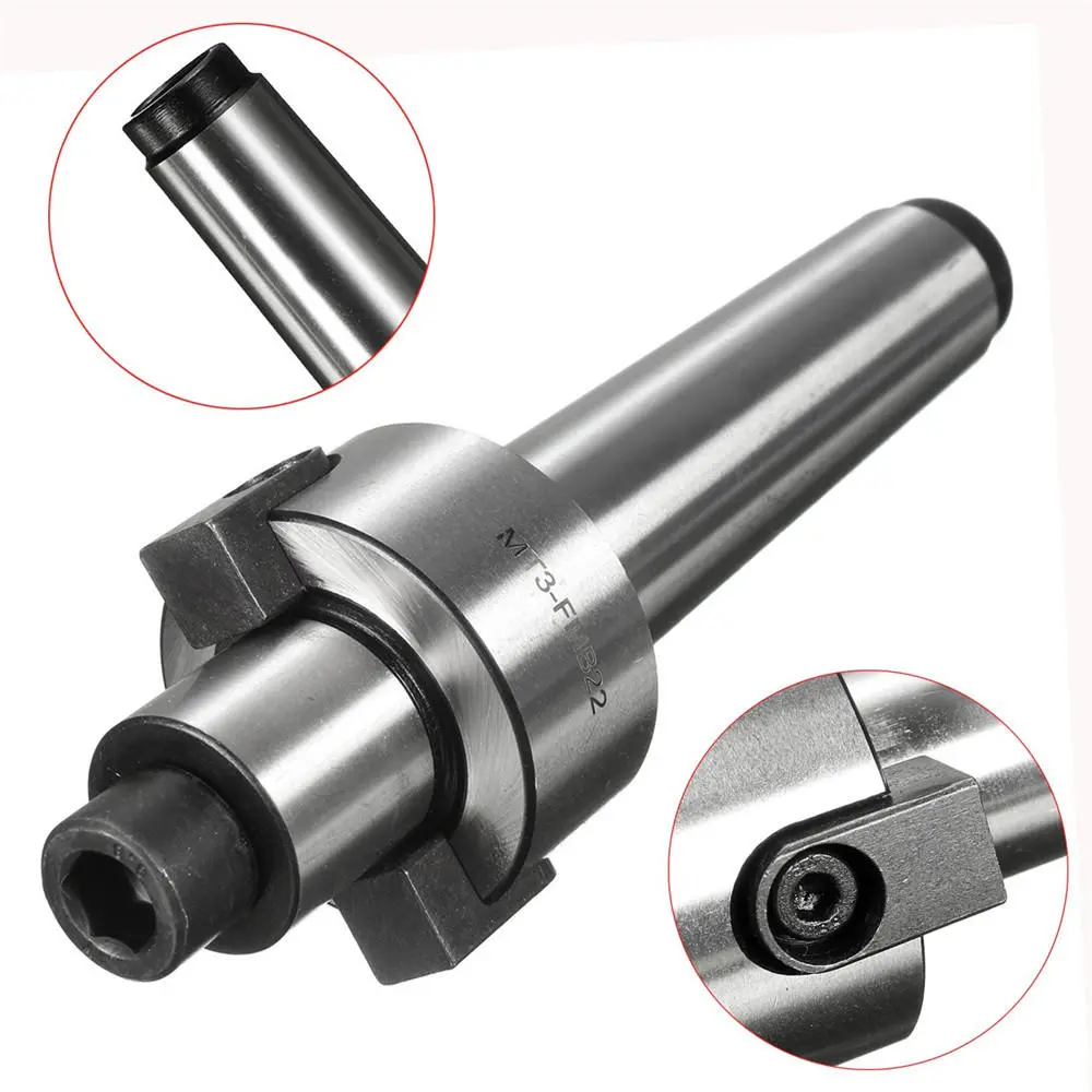 MT3 FMB22 M12 Mill Arbor | Morse Taper 3 Tool Holder for Milling - Image 2