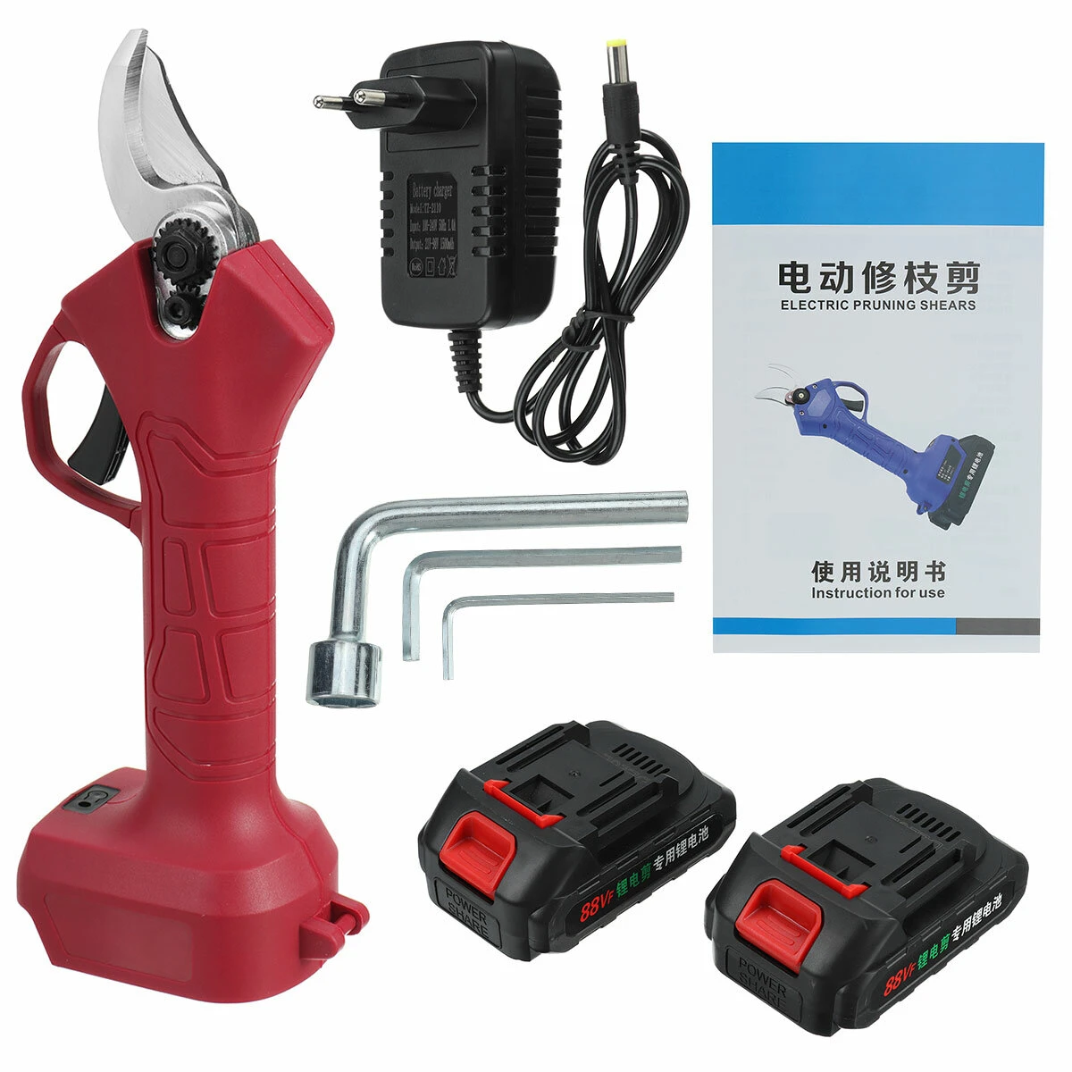 21V Cordless Electric Pruning Shears | Hand-Held Garden Shears with Battery - Image 2