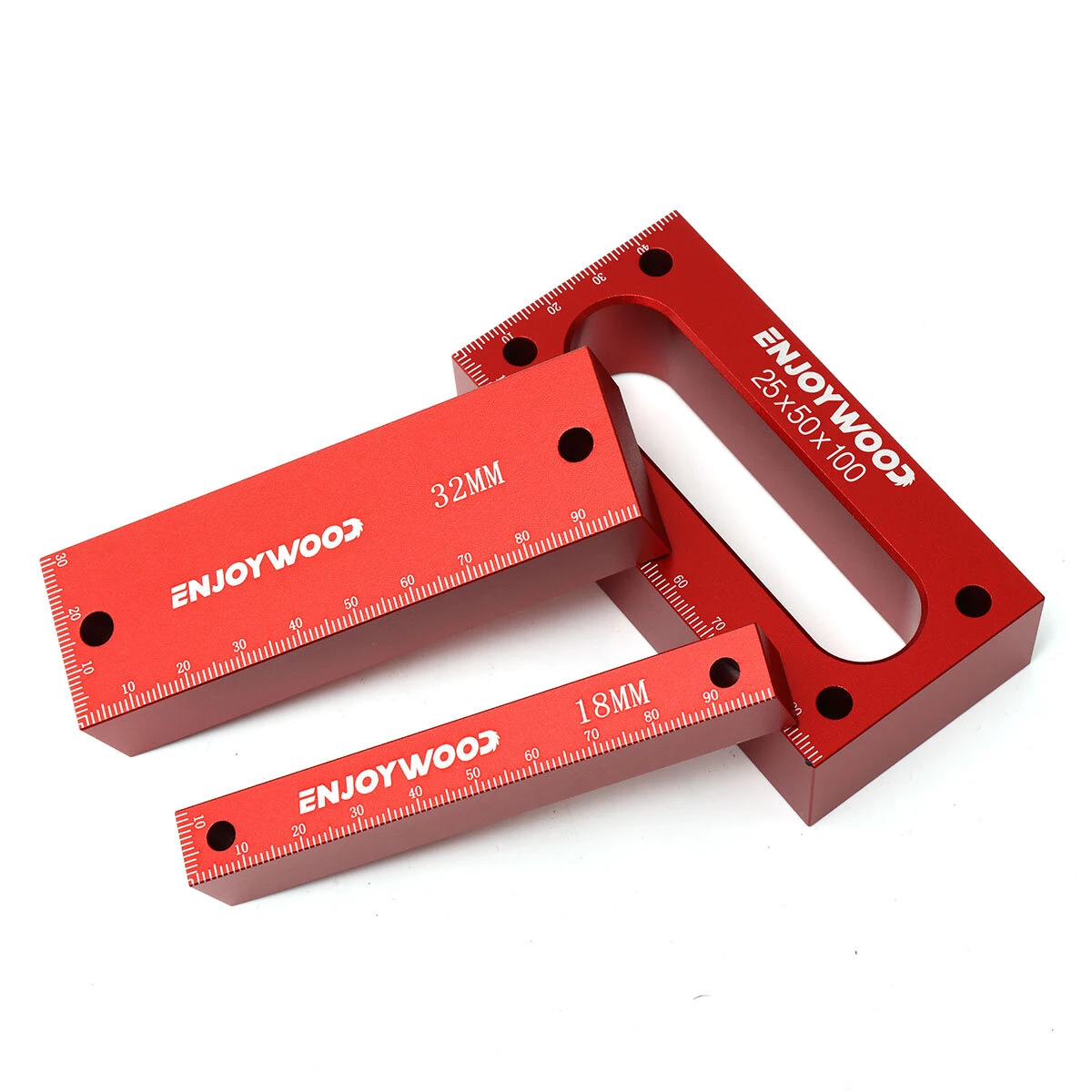 Enjoywood Metric Inch Woodworking Setup Blocks | Precision Aluminum Alloy Height Gauge for Router & Table Saw - Image 3